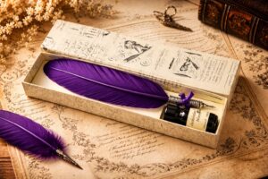 Schreibset Stilo lila mit Tinte